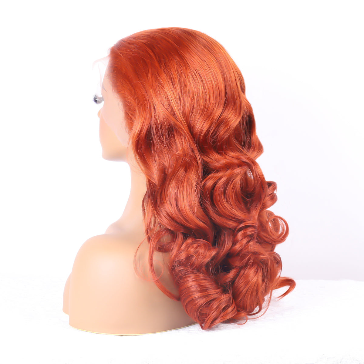 Ginger Orange Lace Front Wigs Human Hair loose Wave 13x4 Transparent HD Lace Frontal Wigs Colored Wigs 350#18inch