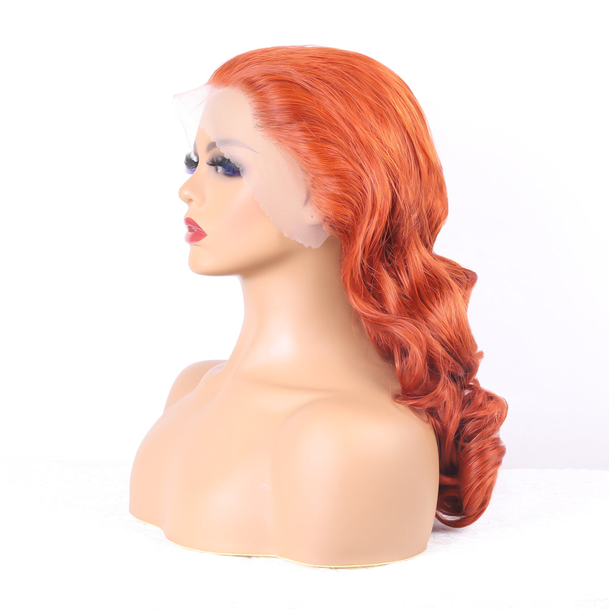 Ginger Orange Lace Front Wigs Human Hair loose Wave 13x4 Transparent HD Lace Frontal Wigs Colored Wigs 350#18inch