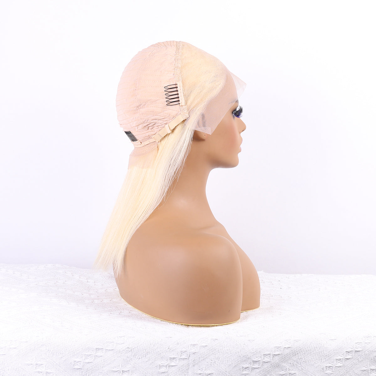 Blonde bob wig 13X4 HD Transparent 613 Lace 100% high quality human hair