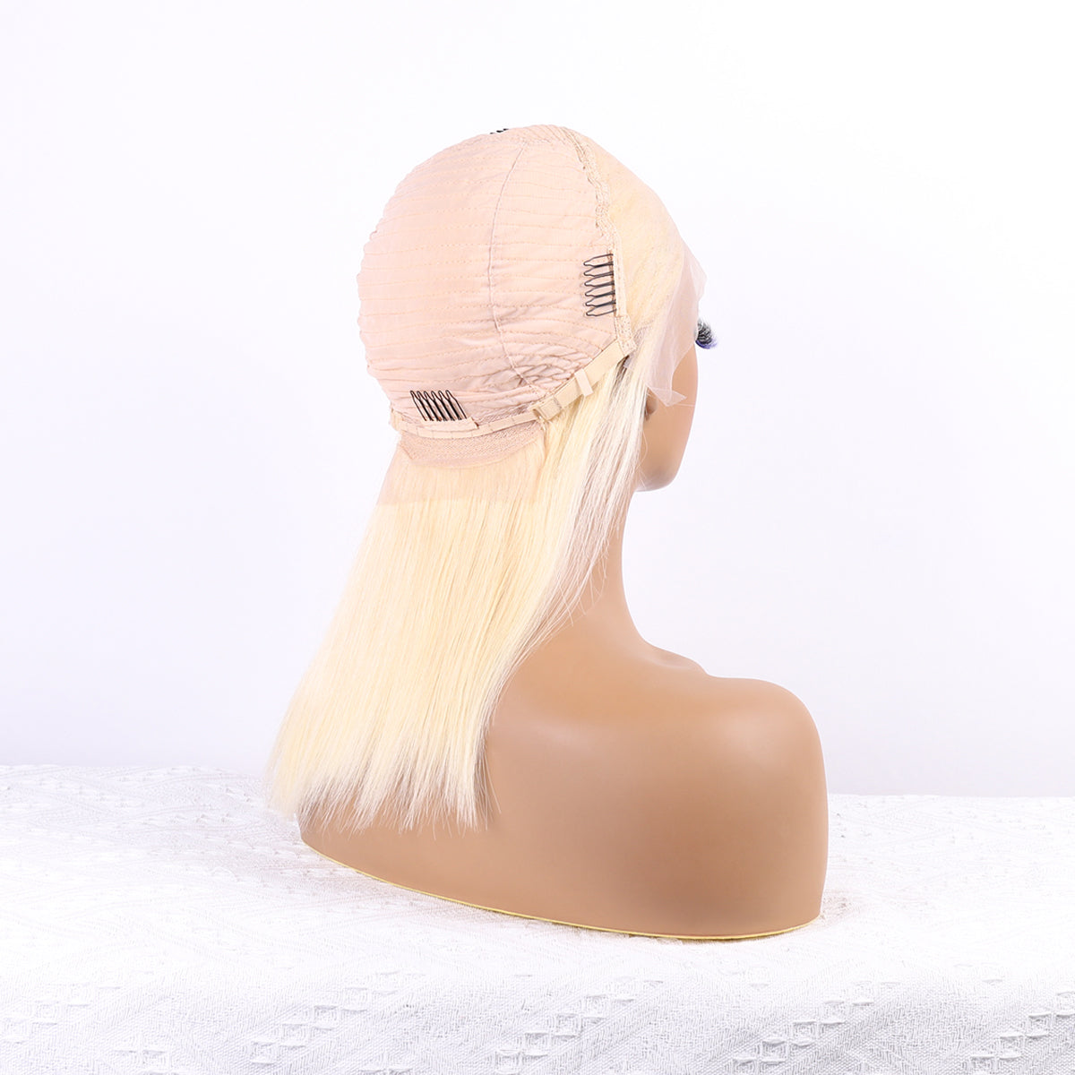 Blonde bob wig 13X4 HD Transparent 613 Lace 100% high quality human hair