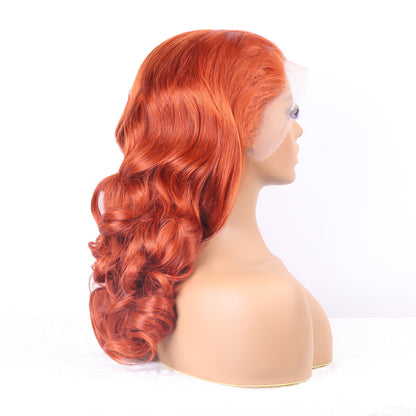 Ginger Orange Lace Front Wigs Human Hair loose Wave 13x4 Transparent HD Lace Frontal Wigs Colored Wigs 350#18inch