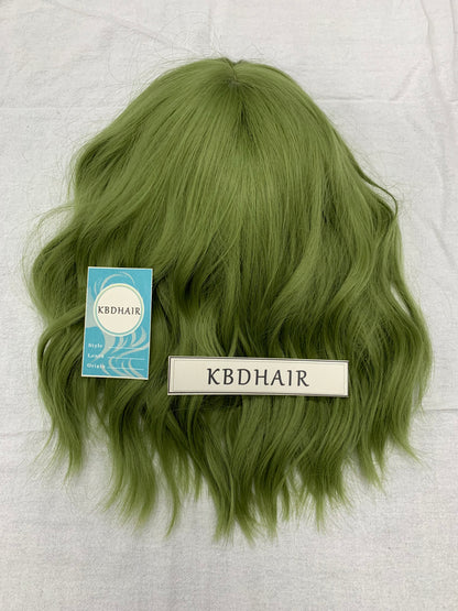 KBDHAIR false hair 180 Denisty color Green synthetic hair