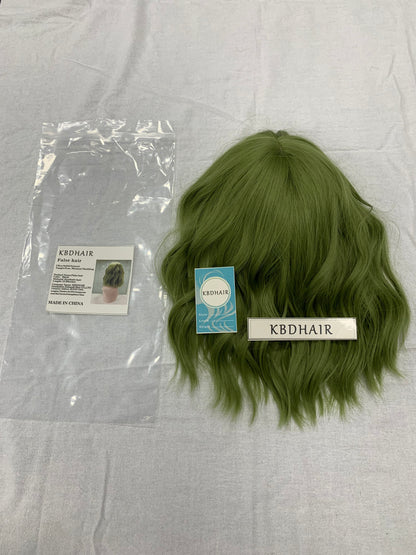 KBDHAIR false hair 180 Denisty color Green synthetic hair