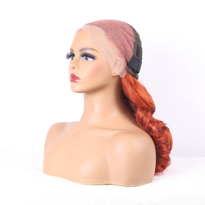 Ginger Orange Lace Front Wigs Human Hair loose Wave 13x4 Transparent HD Lace Frontal Wigs Colored Wigs 350#18inch