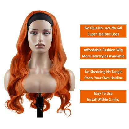 Ginger Orange Lace Front Wigs Human Hair loose Wave 13x4 Transparent HD Lace Frontal Wigs Colored Wigs 350#18inch