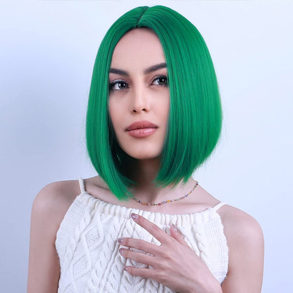 Green Lace Front Wig Human Hair 13x4 Hd Lace green bob wig100% Human Hair