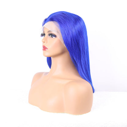 Roalblue Lace Front Wig Human Hair 13x4 Hd Lace Pink Straight Wigs 100%Human Hair Transparent Lace Human Hair Wigs