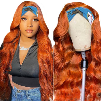 Ginger Orange Lace Front Wigs Human Hair loose Wave 13x4 Transparent HD Lace Frontal Wigs Colored Wigs 350#18inch