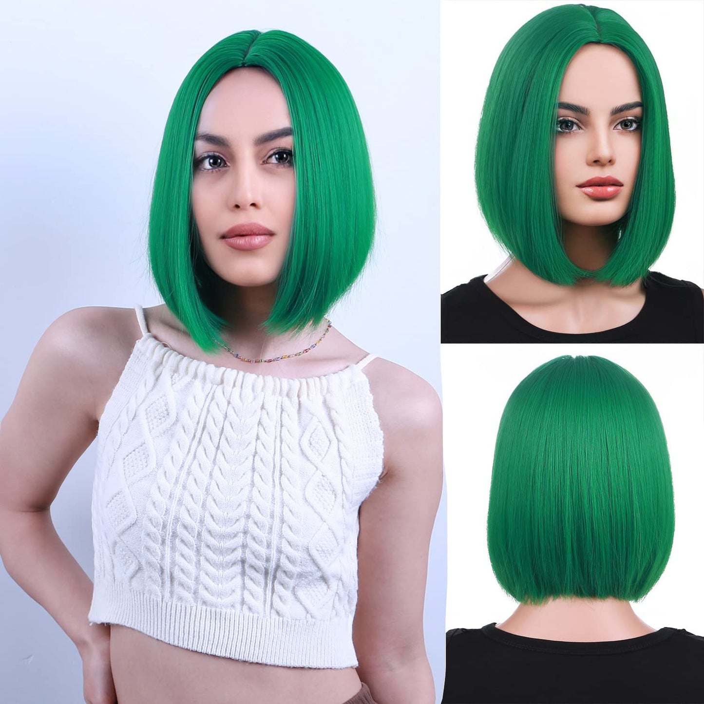 Green Lace Front Wig Human Hair 13x4 Hd Lace green bob wig100% Human Hair