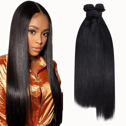 Superior 4x4 transparent Lace Closure With 3  straight bodywave hairbundle 100% humen hair