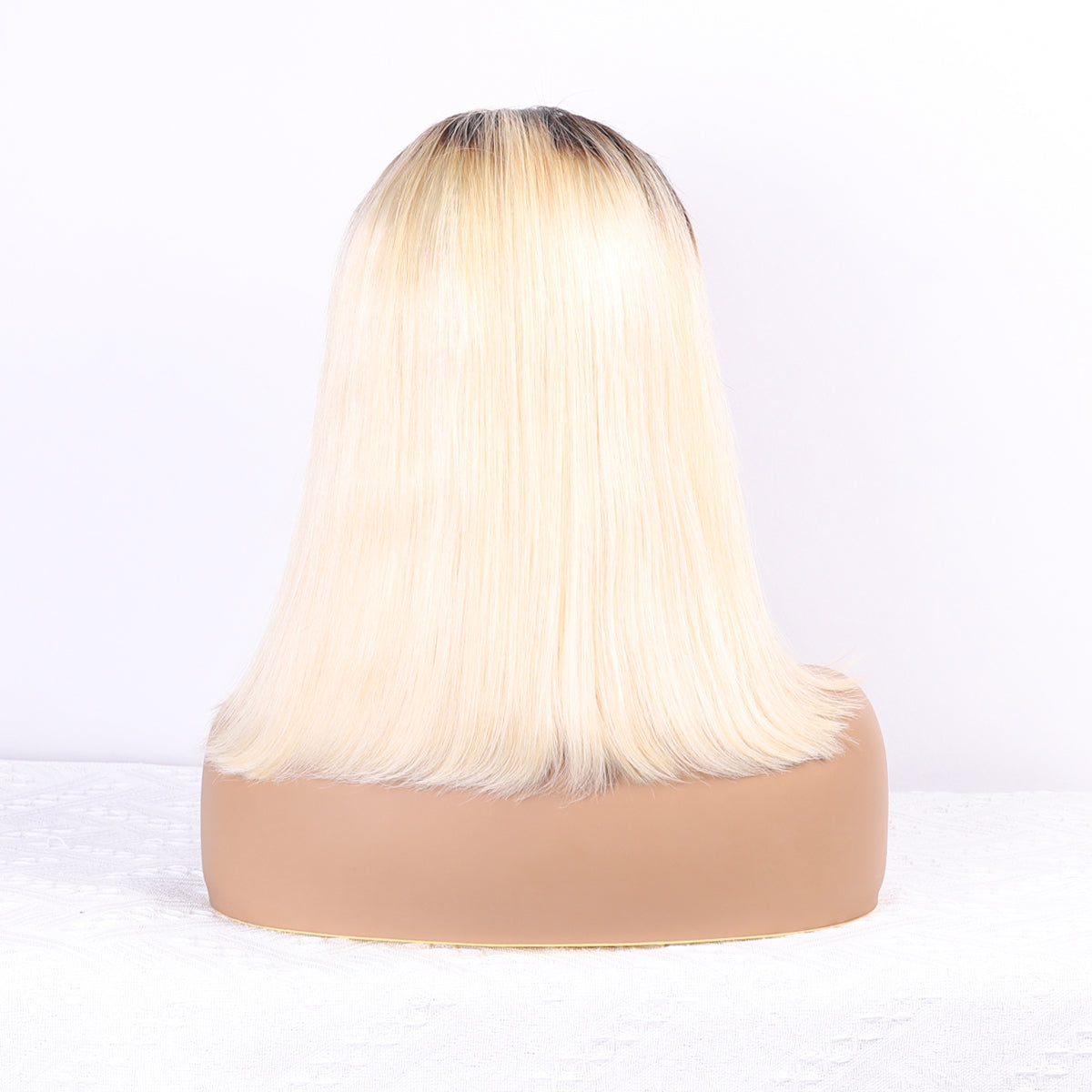 1B/613 Lace Frontal  BOB 100%high quality human hair Lace Front Wigs with Black Roots Ombre Color