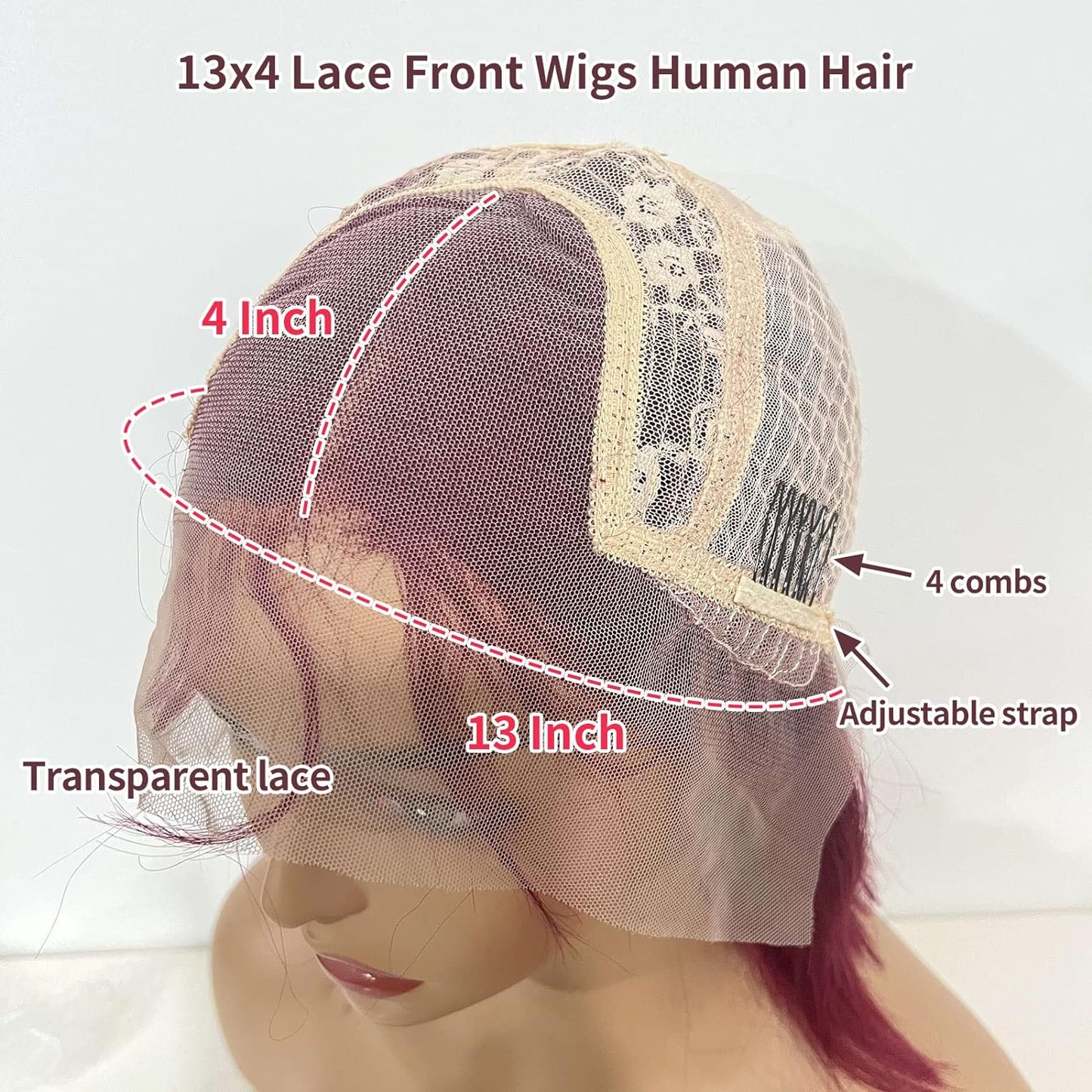 99J Burgundy Lace Front Wigs Human Hair Pre Plucked Bob Wig  13x4 HD Lace Frontal Glueless Straight Short Bob Wig Human Hair Bob Wigs For Black Women