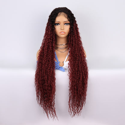 [S48]synthetic hair curly ombre TT2-BUG color long hair wig