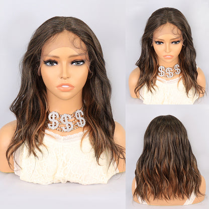 [S53]synthetic wavy wig 27/30 color hair shoulder length wigs for women hair wig