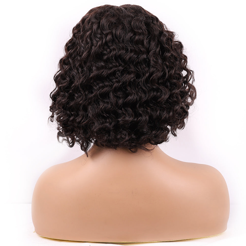 T Lace Deep Wave Bob Human Hair Wig