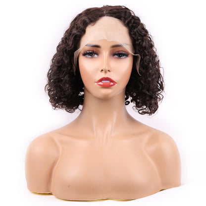 T Lace Italian Curly Bob Human Hair Wig