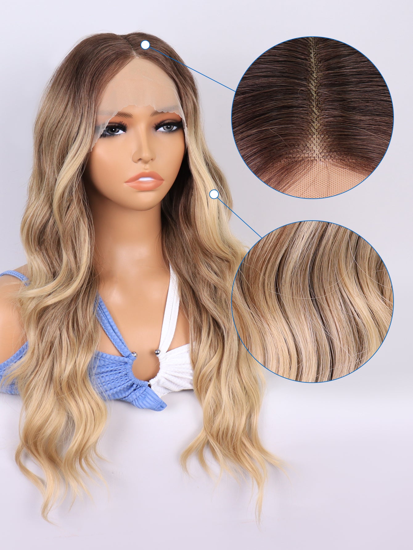 [S56]synthetic wavy wig R2/15/10# color hair wigs long hair wig